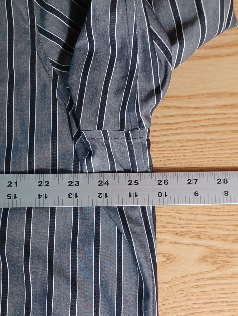 Foxcroft Black & Gray Business / Casual Vertical Stripe Women's Button-Up Shirt - Picture 14 of 16